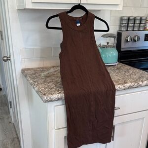 Old Navy Chocolate Brown Midi Dress